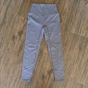 Women's No Front Seam High-Waisted Gray Leggings